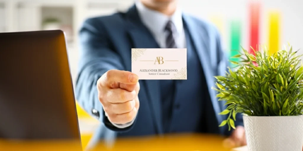 Consultant showcasing premium NFC Business Cards Dubai for modern digital connections